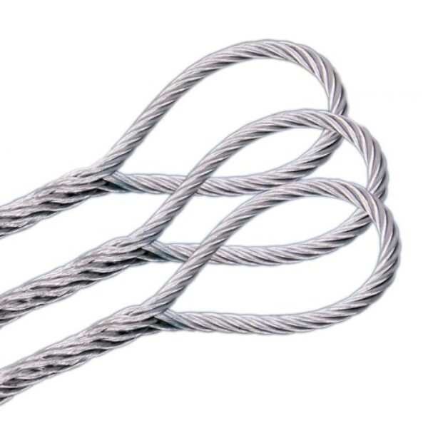 Wire rope sling for lifting equipment of ship